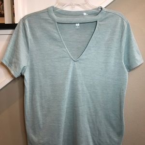 Blue/Green Cotton On choker T-shirt